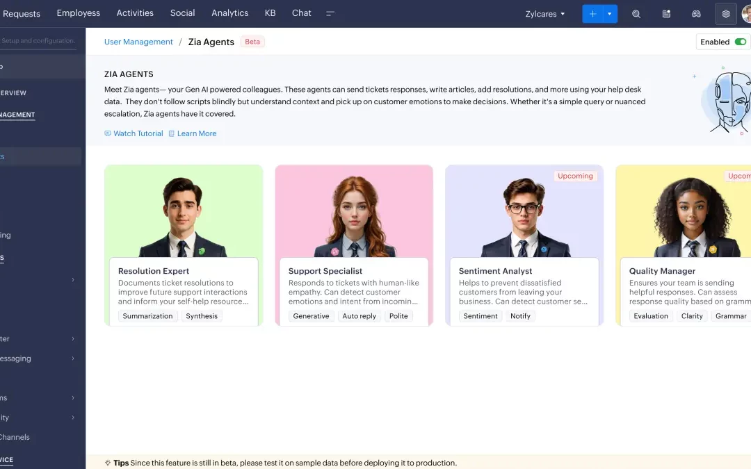 Zoho lanza su propio lenguaje de Inteligencia Artificial para empresas de todos los tamaños con funciones gratuitas