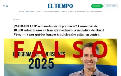 Ojo con esta estafa en Colombia que usa imagen de David Vélez, CEO de Nubank, y de EL TIEMPO en un artículo falso