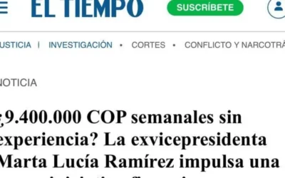 Nueva estafa digital en Colombia que usa imagen de EL TIEMPO en un artículo falso sobre iniciativas financieras promovidas por Marta Lucía Ramírez